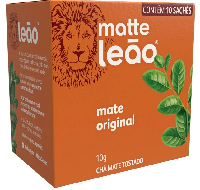 Análise da embalagem de chá mate da marca Matte Leão